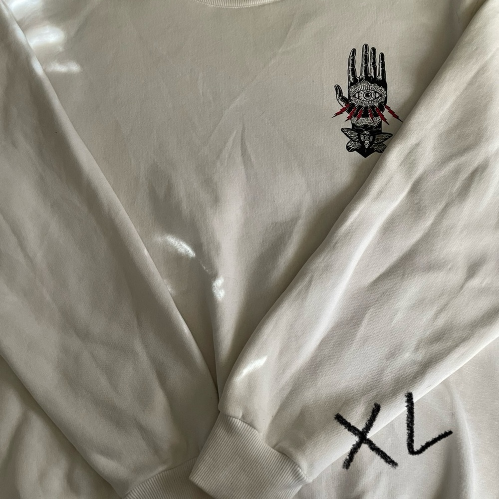 White Graphic Men’s Sweater